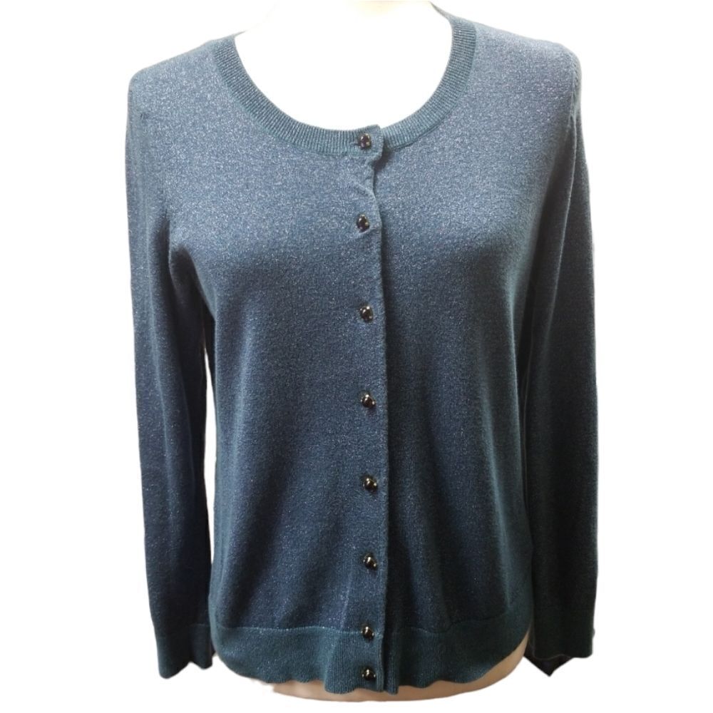 Talbots Metallic Bordeaux Button Down Cardigan Bl… - image 8